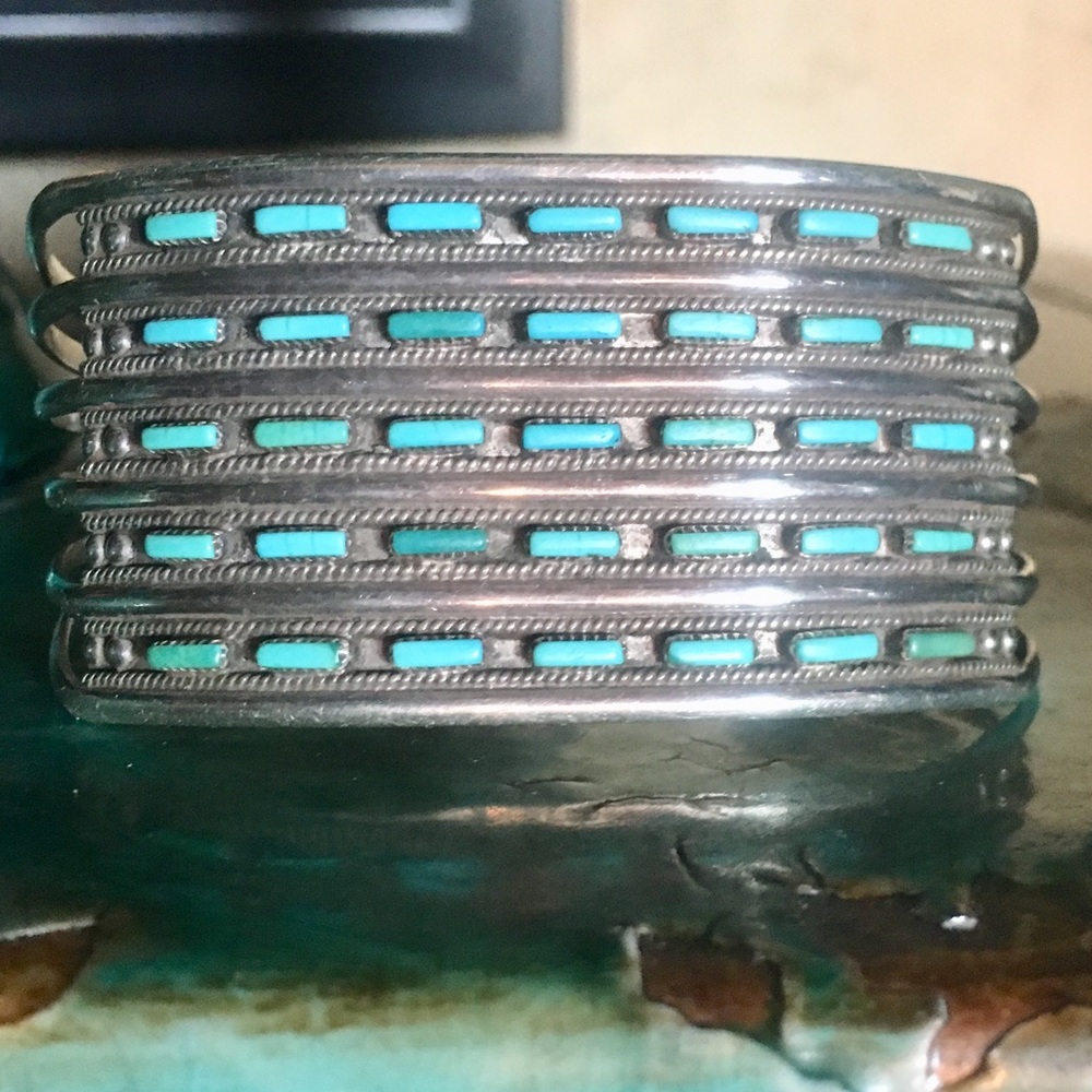 Zuni Native American Sterling Cuff